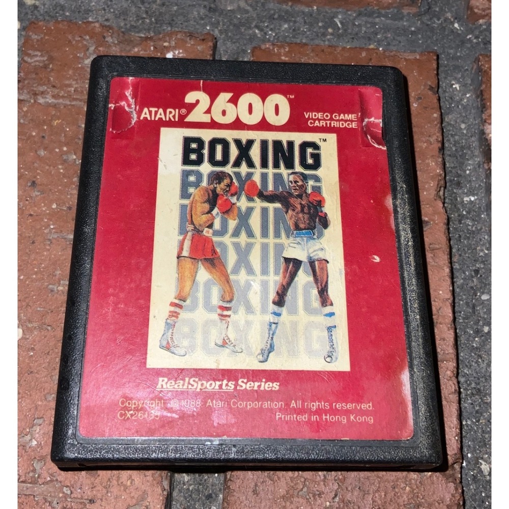 Boxing Atari 2600 Real Sports Series Red Label Video Game Cartridge 1988